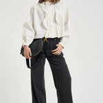 Blusa donna bianca con pizzo CH0308FA D1I02I20WH ISABEL MARANT 