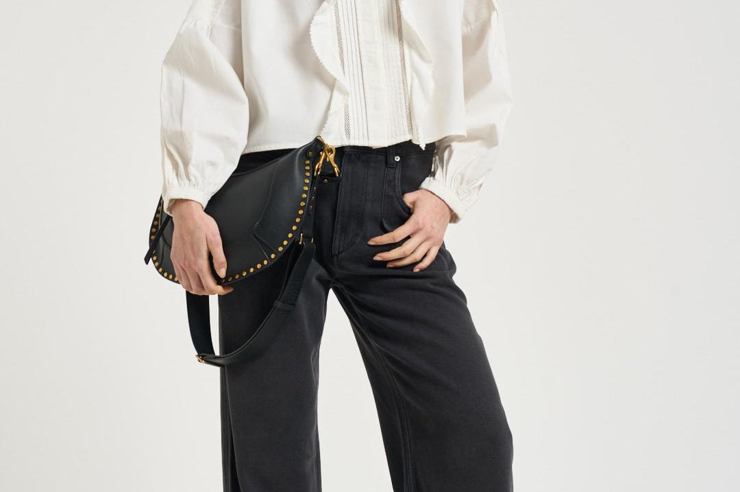 Blusa donna bianca con pizzo CH0308FA D1I02I20WH ISABEL MARANT 