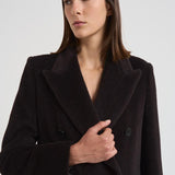 Cappotto donna doppiopetto marrone scuro JOLECC E30004MORO TAGLIATORE 