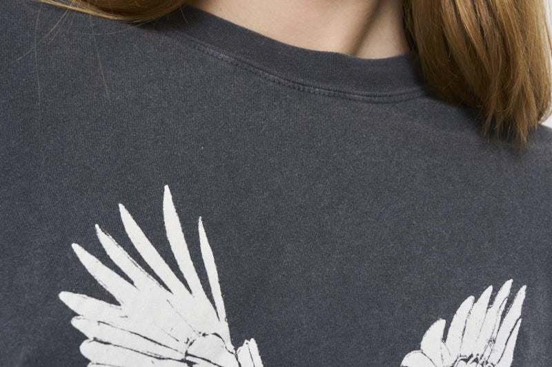 T-shirt donna grigia vintage 10075 WBL1 ANINE BING 