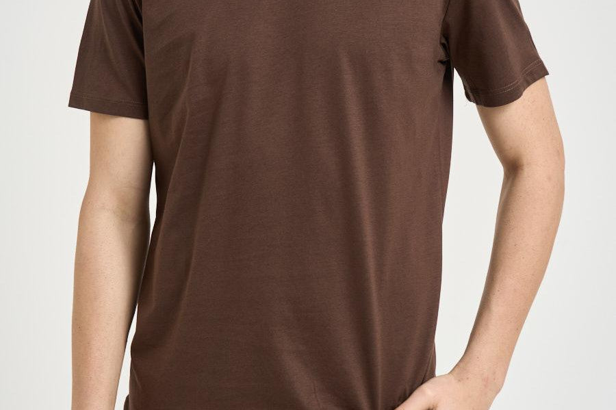 T-shirt uomo girocollo marrone SH000760 MORO ACCADEMIE TESSILI 
