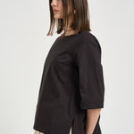 Blusa donna girocollo marrone F6SK06 W18 LIVIANA CONTI 
