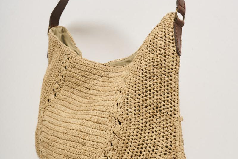 Borsa donna Meva in rafia chiara MEVA TEA IBELIV 