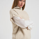 Maglia donna gilet panna D540924 LACOON084BURRO P.a.r.o.s.h. 