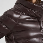 Cappa donna corta in nylon marrone scuro PI0046DIC 8800 HERNO 