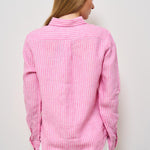 Camicia donna in lino gessata rosa 211970691 001 RALPH LAUREN 