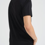 T-shirt uomo nera con logo bianco 8N1TD8 1JVZ0999 EMPORIO ARMANI 