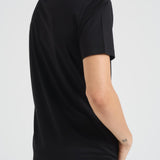 T-shirt uomo nera con logo bianco 8N1TD8 1JVZ0999 EMPORIO ARMANI 