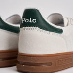 Sneakers uomo in camoscio bianca e verde 809P09753 002 RALPH LAUREN 