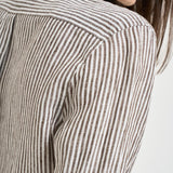 Camicia donna a righe marroni 211A96158 007 RALPH LAUREN 