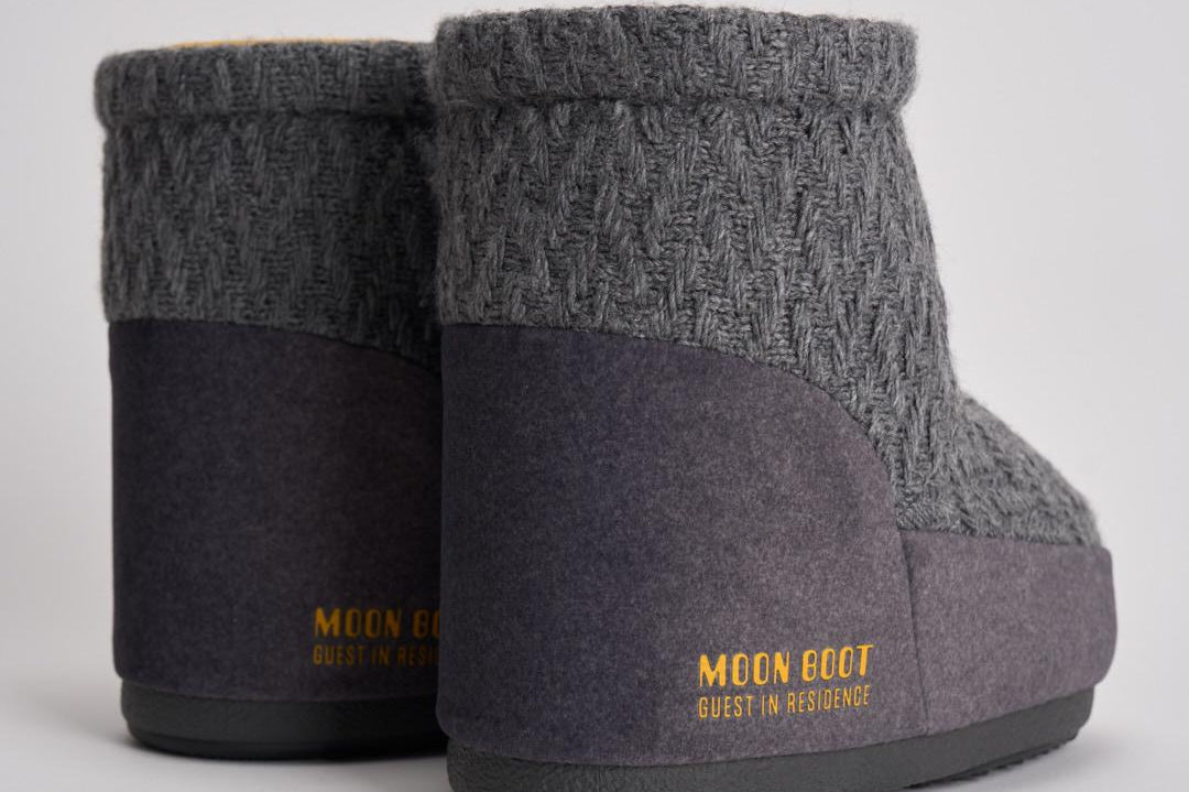 Stivale donna da neve in maglia grigio 1409750 H019GREY MOON BOOT 