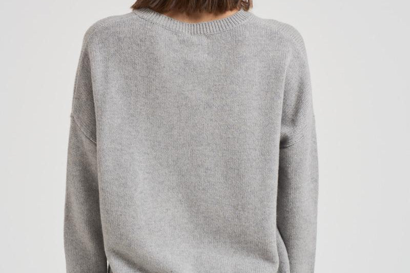 Maglione girocollo donna in cashmere 201726 DOVEGREY LISA YANG 