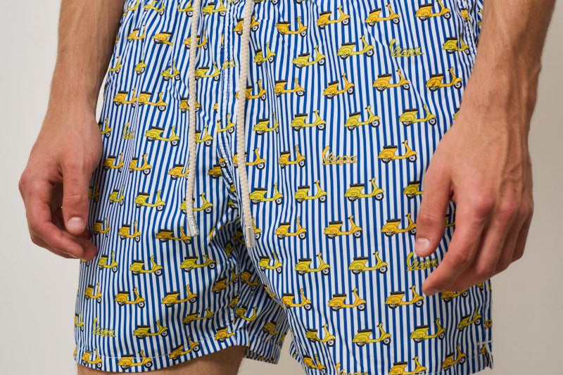 Costume uomo Vespa a righe blu MINIVESPASTRIPES S6191 MC2 SAINT BARTH 