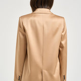 Blazer donna in raso crema dorato 14547 1012 FORTE FORTE 