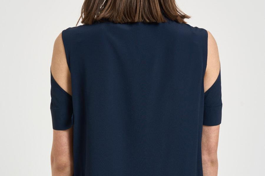 Blusa donna Jamila blu F6ST07 N08 LIVIANA CONTI 