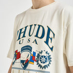 T-shirt uomo con stampa bianca TT10012 3166WHITE RHUDE 