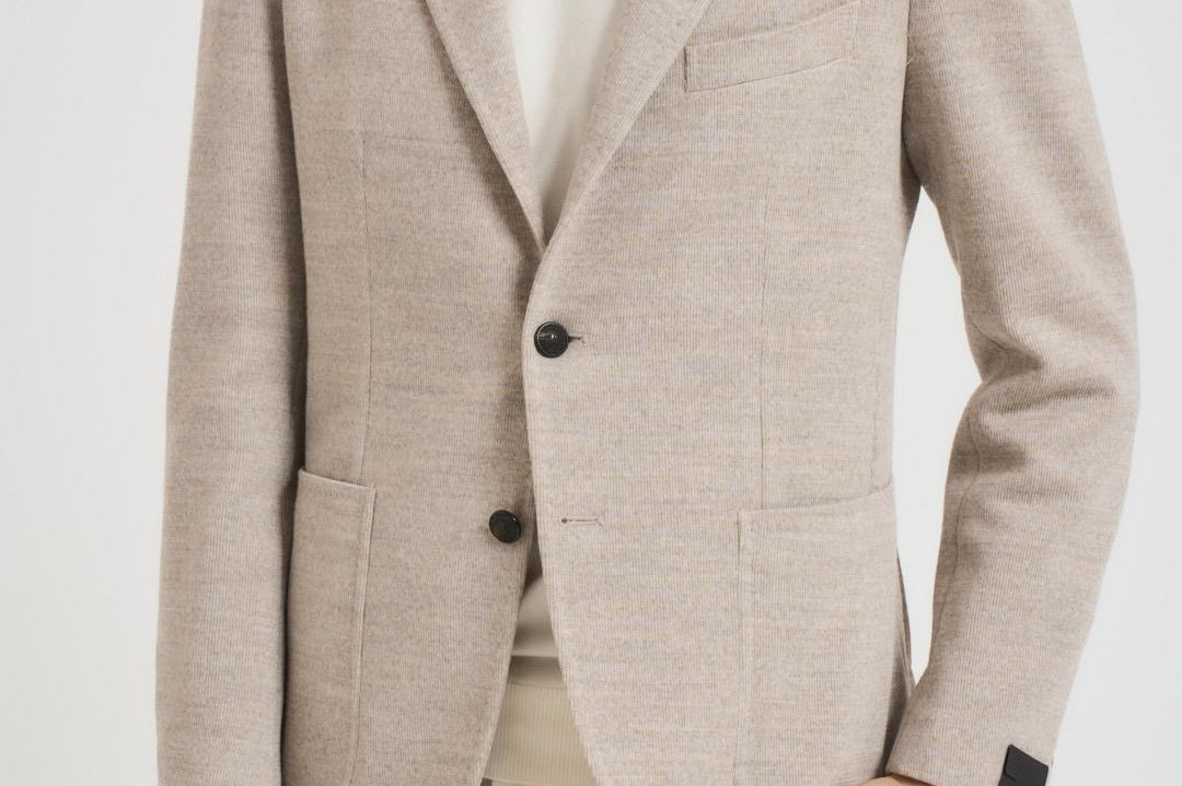 Giacca uomo monopetto in lana beige 1SMJ22K 0209A1143 TAGLIATORE 