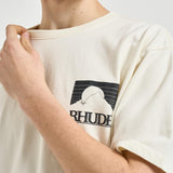 T-shirt uomo girocollo bianca TT07012 3166WHITE RHUDE 