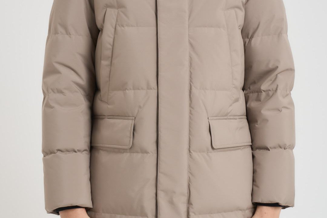 Piumino uomo midi sabbia F09MUCX501 16126 MONTECORE 