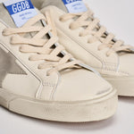 Sneakers uomo Super star bianca e grigia GMF00102 F00535911166 GOLDEN GOOSE 