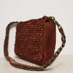 Pochette donna Hafa in rafia mattone HAFA WOOD IBELIV 