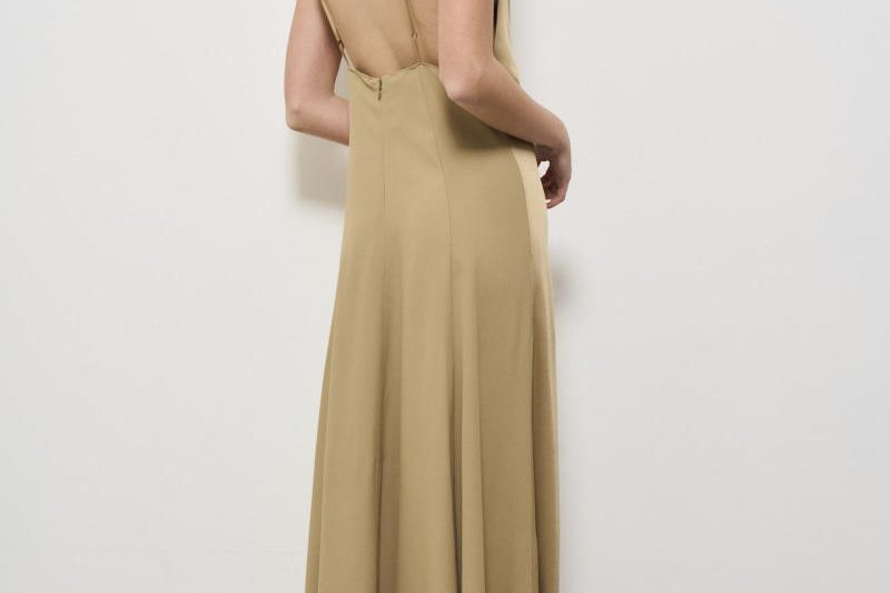 Abito donna satinato Enver beige 13565 DUNE3088 FORTE FORTE 