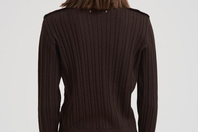 Maglia a trecce donna GWP02467 P00211090108 GOLDEN GOOSE 