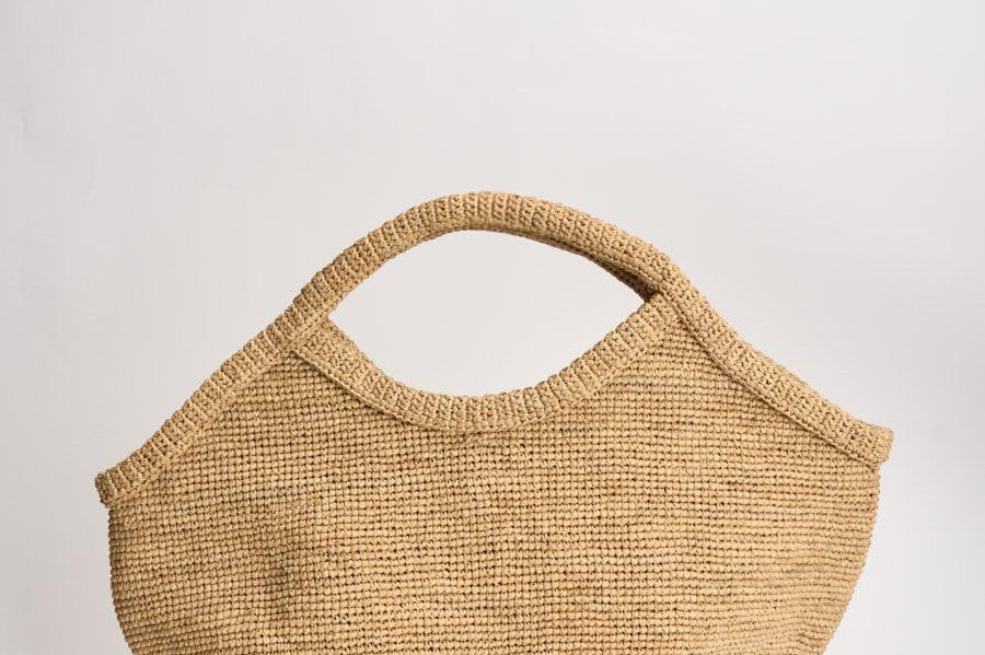 Borsa donna a mano Pure in rafia beige PURE TEA IBELIV 