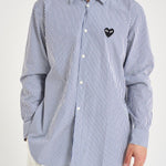 Camicia uomo a righe bianco e blu B018 BLUE COMME DES GARCON PLAY 