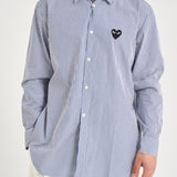 Camicia uomo a righe bianco e blu B018 BLUE COMME DES GARCON PLAY 