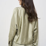 Camicia donna in raso salvia S06274 6638035 PESERICO 