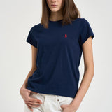 T-shirt donna girocollo blu notte 211B14605 031 RALPH LAUREN 