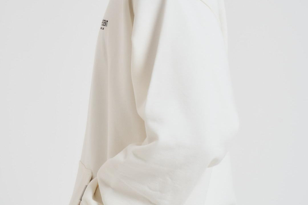 Felpa uomo con cappuccio bianca OCM4113 FLATWHITE REPRESENT 