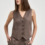 Gilet donna tortora A03031 01926151 PESERICO 