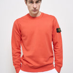 Felpa uomo girocollo arancione 6100044 S0051V008A STONE ISLAND 
