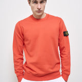 Felpa uomo girocollo arancione 6100044 S0051V008A STONE ISLAND 