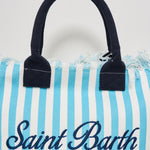 Borsa donna Vanity a righe celeste VANITY 03755H MC2 SAINT BARTH 