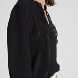 Blusa donna Filippa ricamo nera HT0661FA C3J11I01BK ISABEL MARANT 