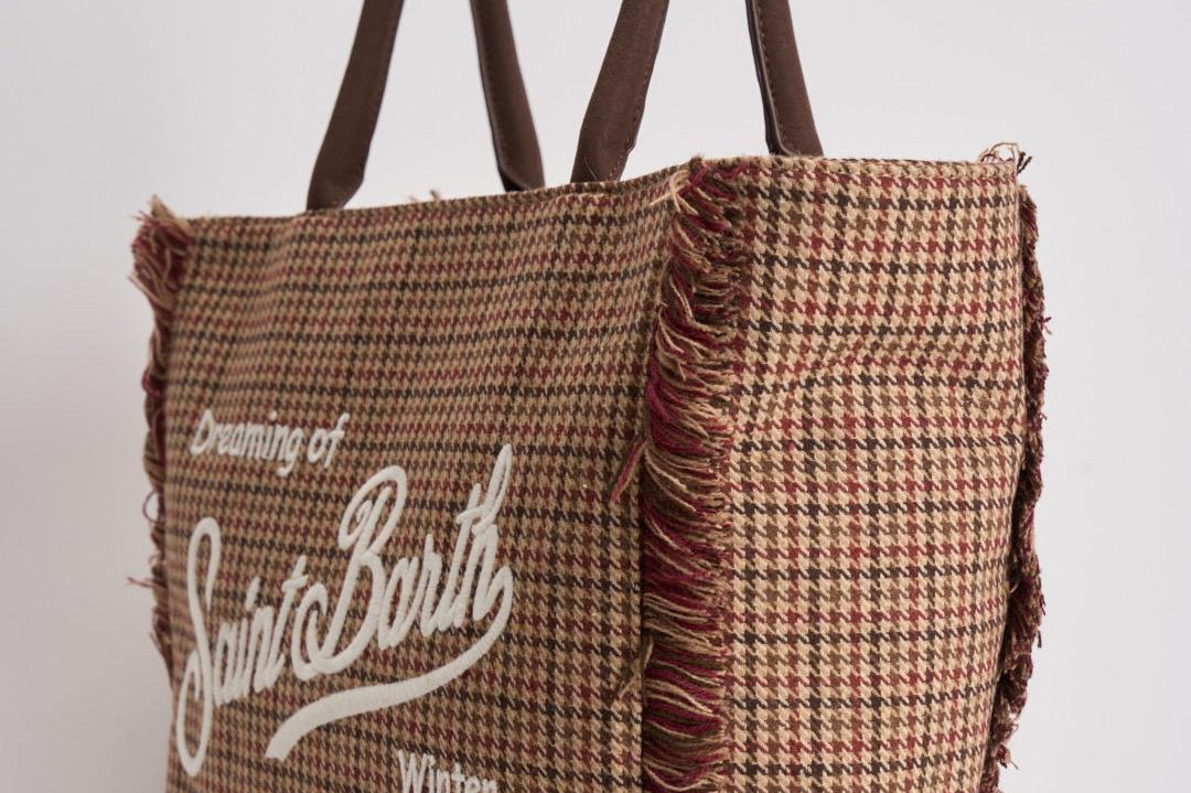 Borsa donna Vanity pied de poule marrone VANITY PDP45 MC2 SAINT BARTH 