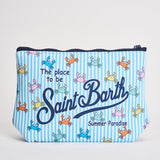 Pochette donna Aline con granchi celeste ALINE 01081L MC2 SAINT BARTH 