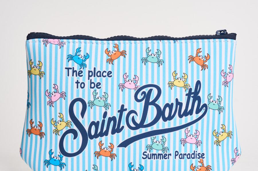 Pochette donna Aline con granchi celeste ALINE 01081L MC2 SAINT BARTH 
