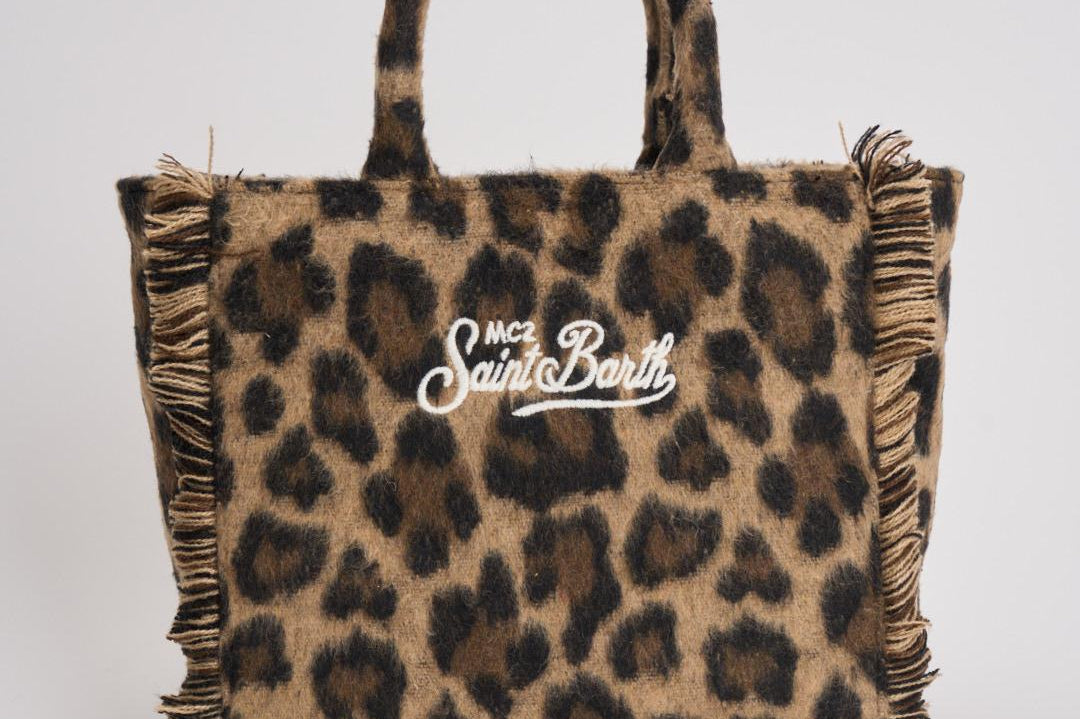 Borsa donna Vanity Felt animalier VANITYFELT LEO18 MC2 SAINT BARTH 