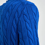 Maglia uomo a trecce blu royal 710775885 537 RALPH LAUREN 