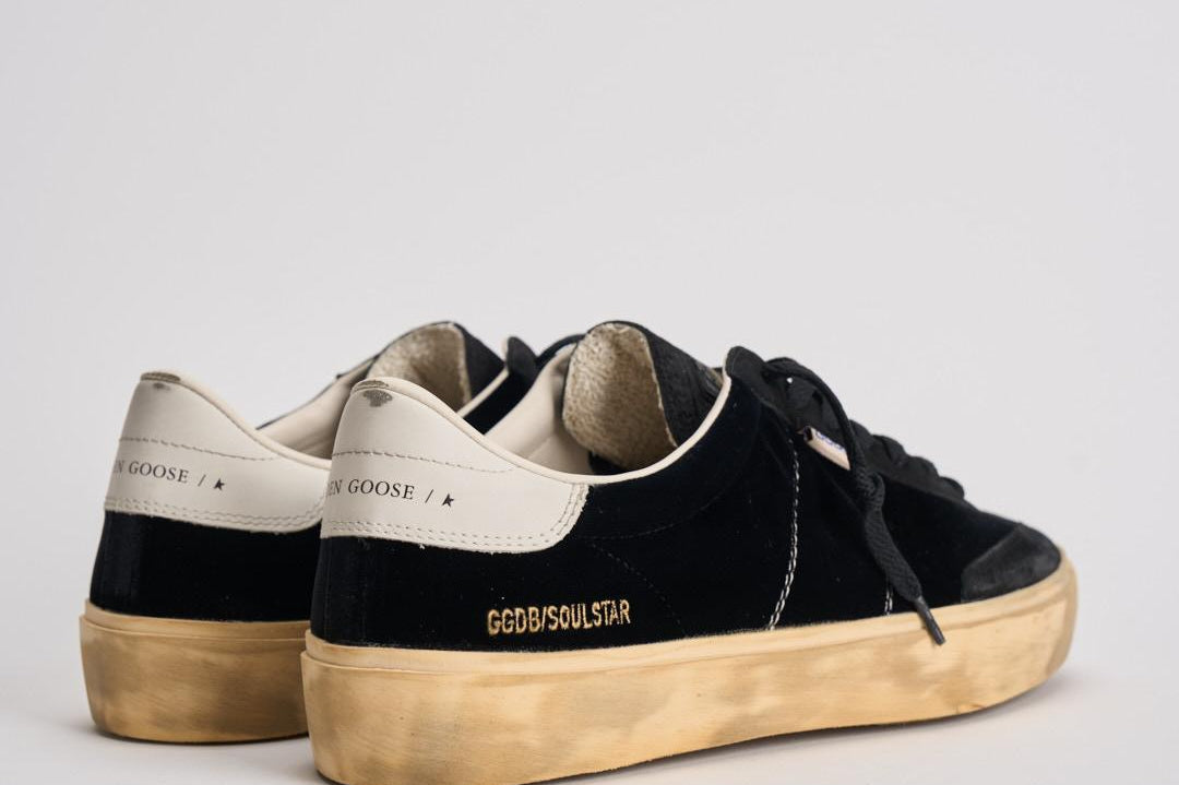 Sneakers uomo Soul-Star in velluto nere GMF00464 F00505590415 GOLDEN GOOSE 