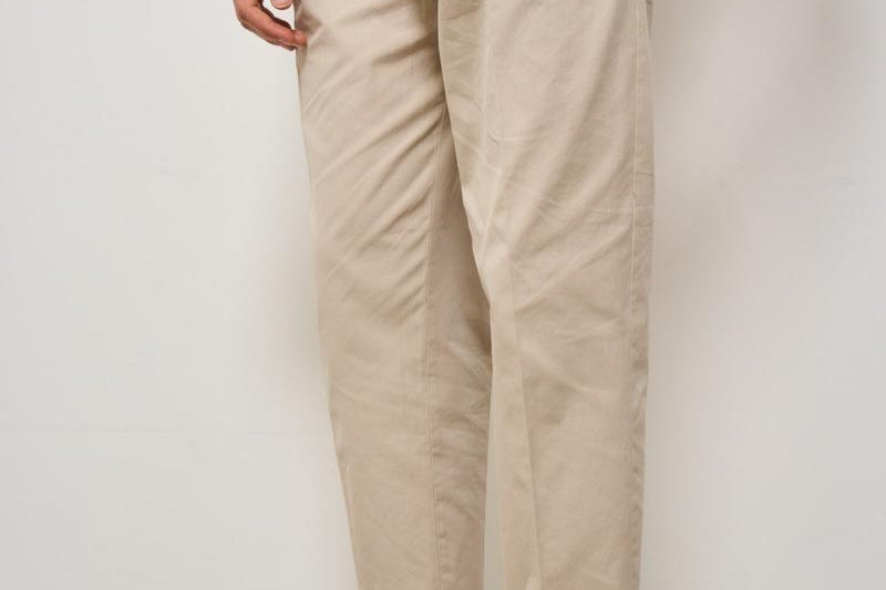 Pantalone uomo doppia pinces beige BELLOD 325519523 BRIGLIA 