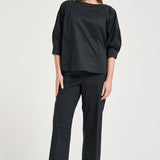 Blusa donna girocollo nera L6SK14 Y69 LIVIANA CONTI 