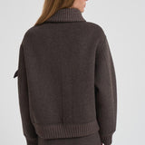 Giubbotto donna in lana grigio D431747 LEAK886MORO P.a.r.o.s.h. 