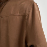 Blusa donna maniche a tre quarti marrone TYC01 MOCHA NINE IN THE MORNING 