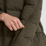 Piumino donna corto verde militare PI002097D 7740 HERNO 