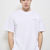 T-shirt uomo girocollo bianca LDM101209 201479WHITE LES DEUX 